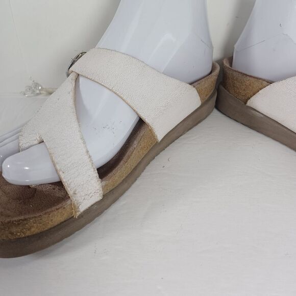 Mephisto  women's Helen White Leather  Slip On Thong Cork Sandals  Eu 37 US 7 - Picture 10 of 15